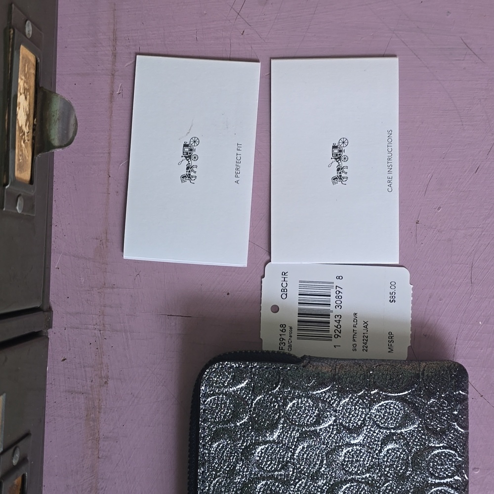 Coach Metallic Black Wristlet - Picture 5 of 5